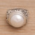 Cultured Pearl Floral Cocktail Ring from Bali 'Floral Crown'