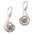Sterling Silver and Cultured Pearl Dangle Earrings 'Marking Time'