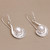 Sterling Silver and Cultured Pearl Dangle Earrings 'Marking Time'