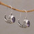 Ornate Silver Drop Earrings with Oval Amethyst Gemstones 'Eternally Elegant'