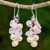 Rose Quartz and Pearl Earrings 'Pink Bouquet'