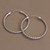 Sterling Silver Hoop Earrings with Woven Design 1.3 Inch 'Celuk Circles'