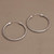 Sterling Silver Hoop Earrings with Woven Design 1.3 Inch 'Celuk Circles'