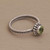 Handmade Peridot and Sterling Silver Single Stone Ring 'Touch of Simplicity'