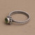 Handmade Peridot and Sterling Silver Single Stone Ring 'Touch of Simplicity'