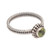 Handmade Peridot and Sterling Silver Single Stone Ring 'Touch of Simplicity'