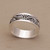 Sterling Silver Band Ring with Dot and Wire Motifs 'Punctuation Marks'