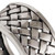 Wide Sterling Silver Band Ring with Woven Motif 'Bamboo Mat'