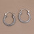 One Inch Diameter Sterling Silver Hoop Earrings 'On Rotation'