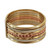 Handcrafted 10k Gold Wide Band Ring from Brazil 'Textured Paths'