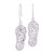Sterling Silver Flip Flop Sandal Earrings from India 'Flip-Flop Time'