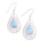 Teardrop Shaped Larimar Dangle Earrings from India 'Sky Corona'