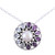 Circular Multi-Gemstone Pendant Necklace from India 'Charming Wheel'