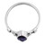 Iolite and Sterling Silver Cocktail Ring from India 'Glorious Marquise'