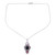 Onyx Garnet and Cultured Pearl Pendant Necklace from India 'Midnight Wonder'