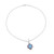 Oval Shaped Chalcedony and Sterling Silver Pendant Necklace 'Blue Damsel'