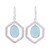 Blue Chalcedony and Sterling Silver Dangle Earrings 'Frozen Dew'