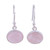 Dangle Earrings with Sterling Silver and Rose Quartz 'Pink Aurora'