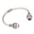 Amethyst and Sterling Silver Cuff Bracelet from Bali 'Monument'