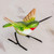 Hand Sculpted Ceramic Ruby-Throated Hummingbird Figurine 'Ruby-Throated Hummingbird'