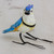 Hand Painted Blue Jay Ceramic Bird Figurine from Guatemala 'Blue Jay'