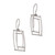 Abstract Rectangular Sterling Silver Drop Earrings 'Abstract Windows'