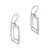 Abstract Rectangular Sterling Silver Drop Earrings 'Abstract Windows'