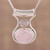 Rose Quartz and Sterling Silver Modern Pendant Necklace 'Simply Scintillating'