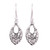 Leaf and Flower Themed Sterling Silver Dangle Earrings 'Bygone Flowers'
