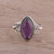 Amethyst and Sterling Silver Cocktail Ring from India 'Captivating Lilac'