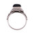 Bezel Set Onyx and Sterling Silver Cocktail Ring 'Block Party'