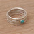 Handmade 925 Sterling Silver Turquoise Stacking Ring 'Alignment'