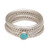 Handmade 925 Sterling Silver Turquoise Stacking Ring 'Alignment'