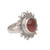 Sun Themed Carnelian and Sterling Silver Cocktail Ring 'Light Of The Universe'