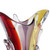 Red and Purple Blown Glass Vase with Yellow Accents 'Early Blossoms'