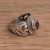 Amethyst Sterling Silver 18k Gold Accented Cocktail Ring 'Faithful Bloom'