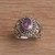 Amethyst Sterling Silver 18k Gold Accented Cocktail Ring 'Faithful Bloom'