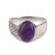 Handmade Amethyst and Sterling Silver Domed Ring 'Suave'