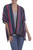 Fuchsia and Multi-Color Striped Acrylic Knit Ruana 'Garden Strata'