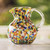 Hand Blown Glass Pitcher 71 Oz Multicolor Mexican Art 'Confetti'