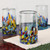 Handblown Recycled Glass Tumbler Drinkware Set of 6 'Confetti Festival'