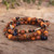 Three Sodalite Sterling Silver and Ceramic Beaded Bracelets 'Splendorous'