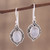 Rainbow Moonstone and Sterling Silver Dangle Earrings 'Divine Allure'