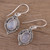 Rainbow Moonstone and Sterling Silver Dangle Earrings 'Divine Allure'