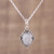 Rainbow Moonstone and Sterling Silver Pendant Necklace 'Divine Allure'