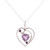 Hand Crafted Amethyst and Sterling Silver Pendant Necklace 'Precious Heart'