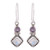 Handmade Multi-Gemstone Sterling Silver Dangle Earrings 'Enchanting Duo'