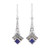 Lapis Lazuli and Sterling Silver Dangle Earrings from India 'Timekeeper'