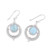 Larimar and Sterling Silver Dangle Earrings from India 'Lunar Delight'