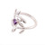 925 Sterling Silver Amethyst Cocktail Ring from India 'Lavender Branches'